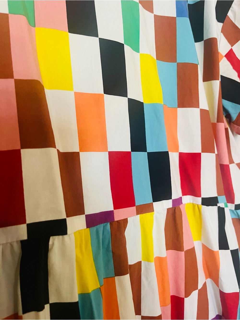 Multicolor Check Print dress - 1X - Picture 3 of 3